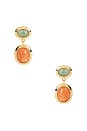 view 1 of 2 Sunset Double Stone Studs in Gold