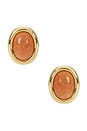 view 1 of 2 Sunset Stone Studs in Red & Gold