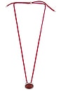 view 1 of 2 Sunset Stone Cord Necklace in Red & Silver