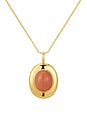 view 2 of 2 Sunset Stone Locket Necklace in Gold