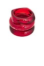 view 3 of 9 The Formentera Bangle Set in Red