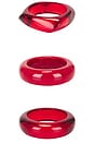 view 5 of 9 The Formentera Bangle Set in Red