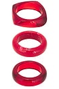 view 6 of 9 The Formentera Bangle Set in Red