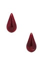 view 1 of 2 PENDIENTES DE TACHUELA LUCITE in Red