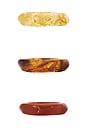 view 5 of 6 The Formentera Bangle Set in Tortoise