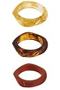 view 6 of 6 The Formentera Bangle Set in Tortoise