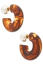 view 1 of 3 The Tortoise Noemi Hoop Earrings in Tortoise