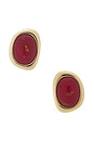 view 1 of 2 The Amber Honey Resin Stud Earrings in Gold