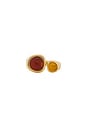 view 1 of 3 The Honey Resin Stud Ring in Gold