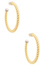 view 1 of 3 The Xl Sierra Rope Hoops Eaarring in Gold