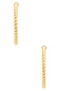 view 3 of 3 The Xl Sierra Rope Hoops Eaarring in Gold