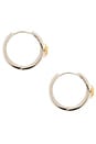 view 2 of 3 The Luna Bezel Hoops Earring in Silver