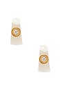 view 3 of 3 The Luna Bezel Hoops Earring in Silver
