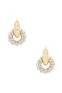 view 3 of 3 The Two Tone Rope Interlocked Hoops in Gold