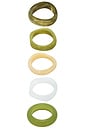 view 4 of 6 The Formentera Bangle Set in Green Multi