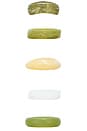 view 5 of 6 The Formentera Bangle Set in Green Multi