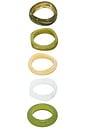 view 6 of 6 The Formentera Bangle Set in Green Multi