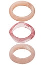 view 4 of 6 The Formentera Bangle Set in Pink Multi