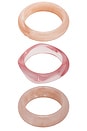 view 6 of 6 The Formentera Bangle Set in Pink Multi