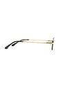 view 3 of 3 Mila Sunglasses in Gold & Brown Grad