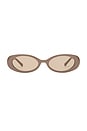 view 1 of 3 Morgan Sunglasses in Taupe & Brown Tint