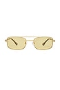 view 1 of 3 Rocky Sunglasses in Brushed Gold & Khaki Tint Polarised