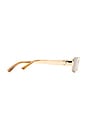 view 3 of 3 The Ryan Sunglasses in Gold & Brown Mono Polarised