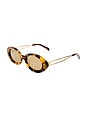 view 2 of 3 The Avalon Sunglasses in Tort, Gold, & Khaki Brown Mono