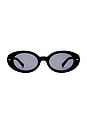 view 1 of 3 The Audrey Sunglasses in Black & Smoke Mono