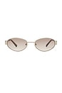 view 1 of 3 Boston Sunglasses in Crystal Silver & Brown Grad