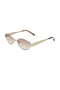 view 2 of 3 Boston Sunglasses in Crystal Silver & Brown Grad