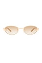 view 1 of 3 The Boston Sunglasses in Gold & Tan Grad