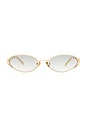 view 1 of 3 The Paloma Sunglasses in Gold & Charcoal Grad