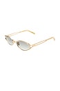 view 2 of 3 The Paloma Sunglasses in Gold & Charcoal Grad
