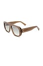 view 2 of 3 LUNETTES DE SOLEIL DIONNE in Mushroom & Charcoal Gradient