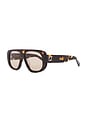 view 2 of 3 LUNETTES DE SOLEIL DIONNE in Crystal Tort & Brown Tint