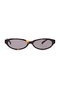 view 1 of 3 LUNETTES DE SOLEIL PETRA in Crystal Tort & Burgundy Tint