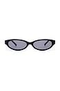 view 1 of 3 The Petra Sunglasses in Black & Smoke Mono