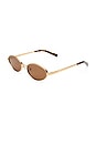 view 2 of 2 The Kendall Sunglasses in Gold & Brown Mono