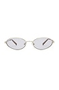 view 1 of 2 LUNETTES DE SOLEIL KENDALL in Silver & Smoke Tint