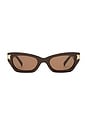 view 1 of 3 Cameron Sunglasses in Dark Chocolate & Brown Mono