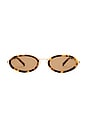 view 1 of 2 LUNETTES DE SOLEIL SAGE in Crystal Tort & Chocolate Mono