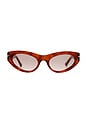 view 1 of 3 The Sofia Sunglasses in Honey Tort & Brown Gradient