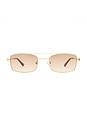 view 1 of 3 The Rocky Sunglasses in Gold & Tan Gradient