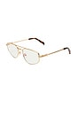 view 2 of 3 The Harvey Blue Light Glasses in Brushed Gold