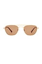 view 1 of 2 LUNETTES DE SOLEIL CHLOE in Gold & Brown Mono