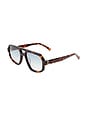 view 2 of 2 The Banks Sunglasses in Tortoise & Smoke Blue Gradient