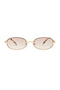 view 1 of 3 Jean Sunglasses in Gold & Brown Grad