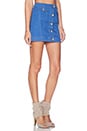 view 2 of 3 Denim Mini Skirt in Medium Blue