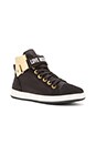 view 2 of 6 Hi-Top Sneaker in Black & Gold